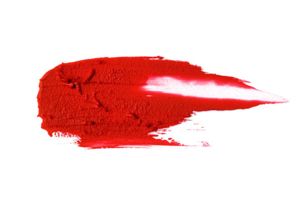 istock Red lipstick smear smudge swatch 1271101744