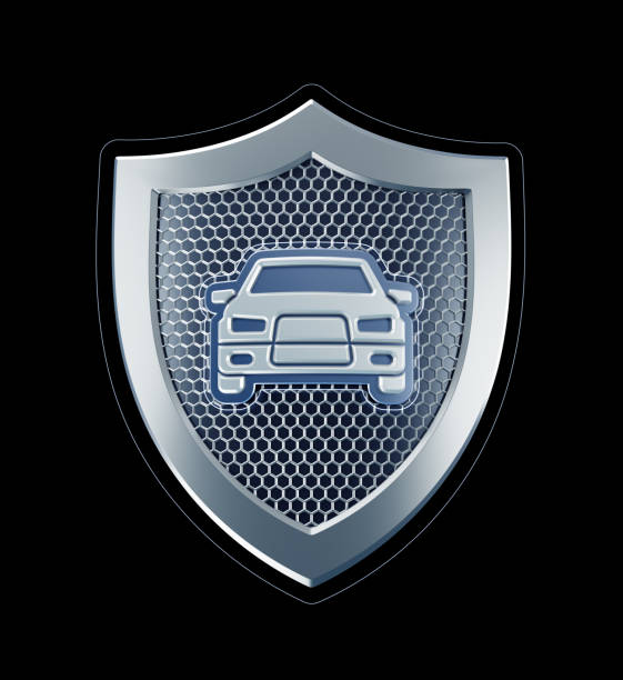 эмблема безопасности автомобиля - insignia coat of arms car chrome стоковые фото и изображения