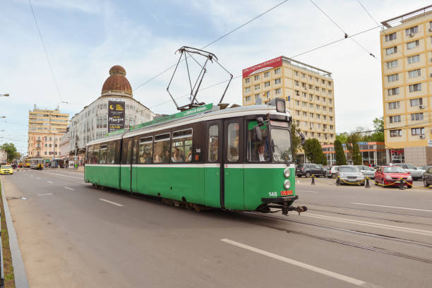 Istanbul, Turkey - December 3, 2011: A vintage tram travels down Istiklal Street (İstiklal Caddesi) on the European side of Istanbul, going from Taksim to Tunel, in the Beyoglu district.