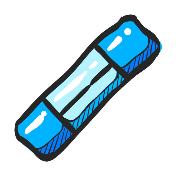 Electric fuse icon in color drawing Electric fuse icon in color drawing. Short biscuit protection safety electrical fuse drawing stock illustrations