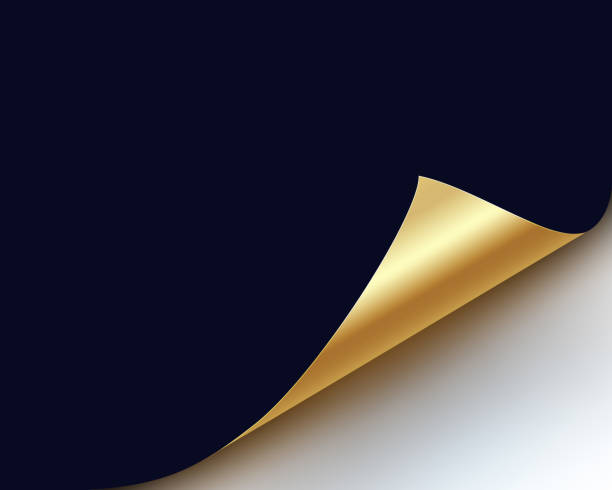 ゴールドページカールブルー - 発見点のイラスト素材／クリップアート素材／マンガ素材／アイコン素材