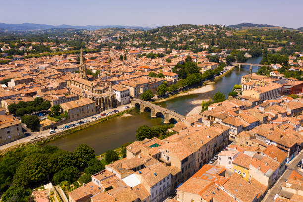 istock View from drone of french commune Limoux 1271109216