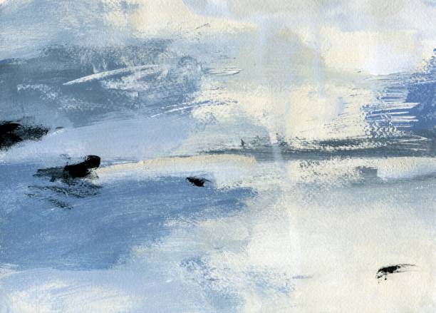 istock Hand painted minimalist acrylic abstract on textured paper 1271113716