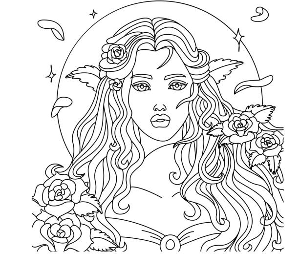 1,876 Drawing Of Fairy Hair Illustrations & Clip Art - iStock