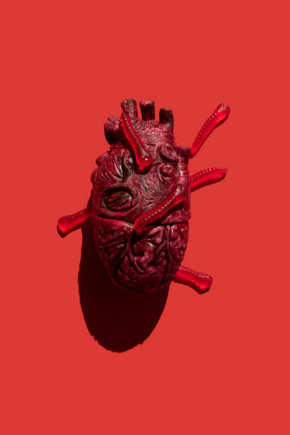 istock red silicone heart with jelly worms on red background 1271115567