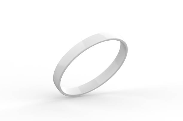 istock White silicone wristband mockup template on isolated white background, 3d illustration 1271116463