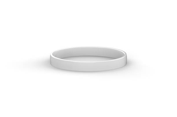 istock White silicone wristband mockup template on isolated white background, 3d illustration 1271116466