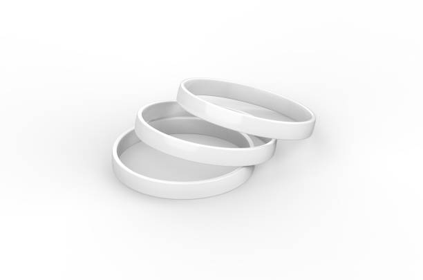 istock White silicone wristband mockup template on isolated white background, 3d illustration 1271116532