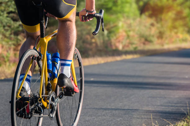 istock mature cyclist in the Landes forest 1271117360