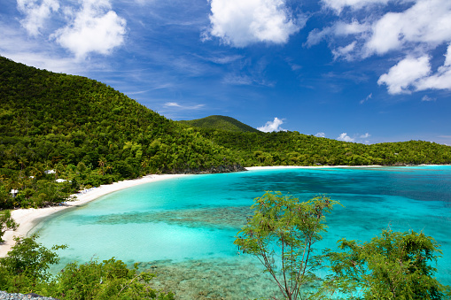 The overlook at Hawksnest Bay, St. John, United States Virgin Islands