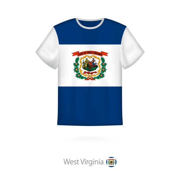 istock T-shirt design with flag of West Virginia U.S. state. 1271120082
