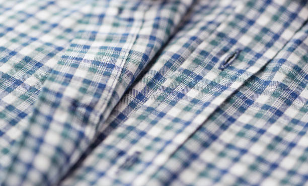 istock Close up of Men's checkered shirt. 1271122963
