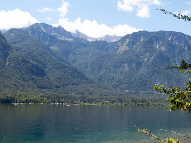 istock View of lake with mountain range in background 1271125171
