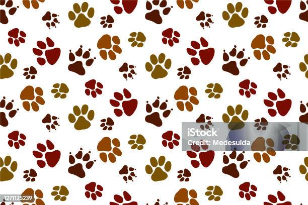 Paw Pattern Gui Paw Pattern Stock Illustration - Download Image Now - Backgrounds, Paw ...