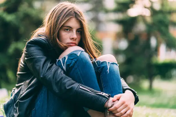 Photo of Depressed teenage girl