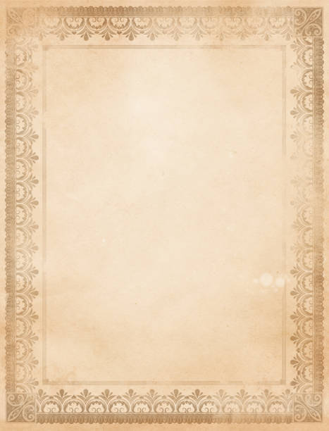 istock Old paper with decorative vintage border. 1271138383