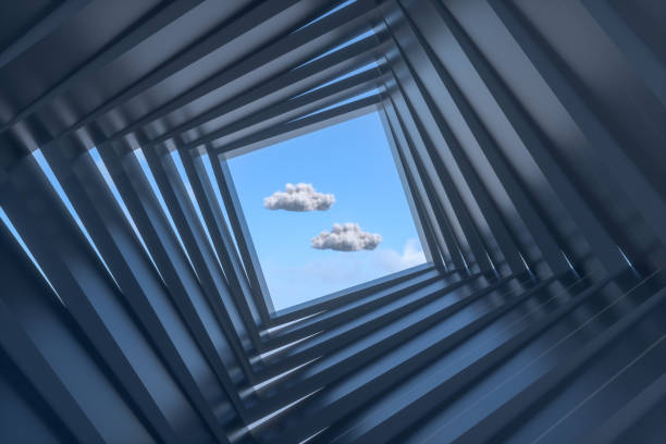 istock Abstract Dark Tunnel, Door to Sky 1271138483