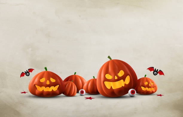 istock jack o lantern. halloween pumpkin on dark background. 3D illustration 1271149996