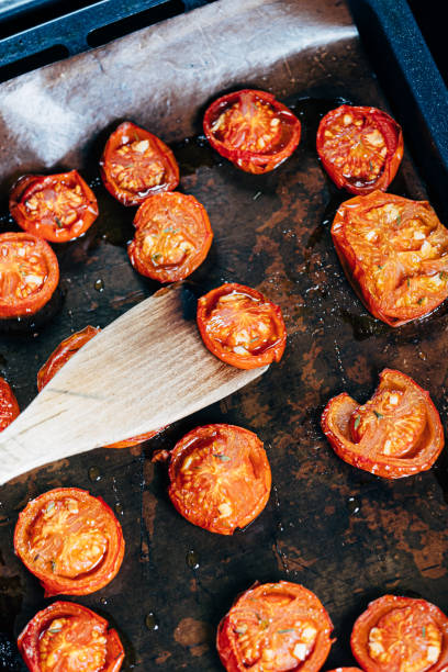istock Roasted tomatoes just out from the oven 1271153185