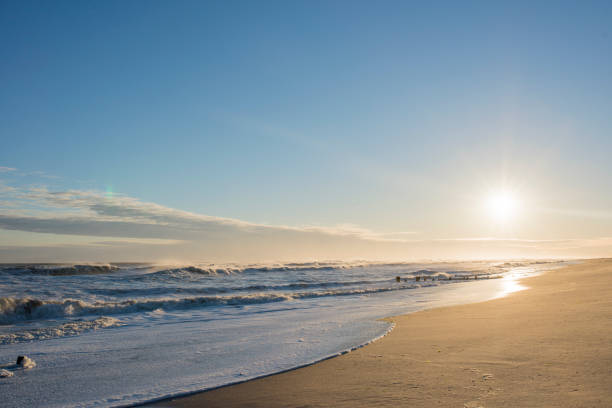 beach scene during sunset