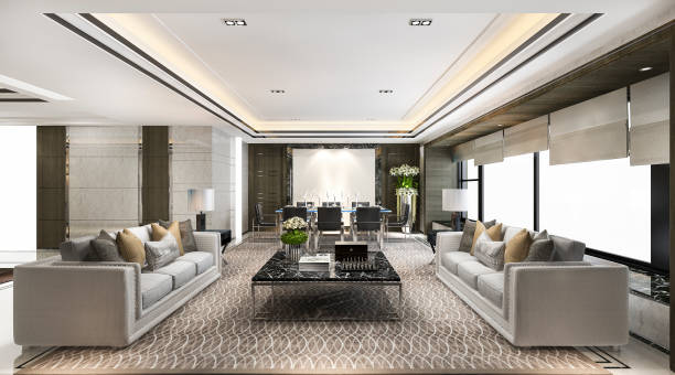 istock 3d rendering classic luxury living room lobby lounge 1271156852