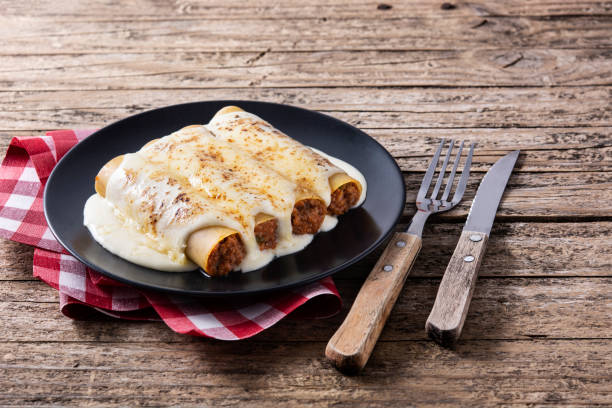 istock Delicious meat cannelloni pasta 1271157919