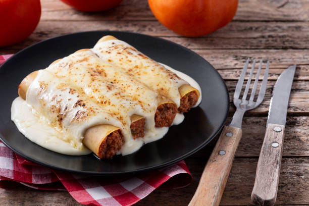 istock Delicious meat cannelloni pasta 1271158057