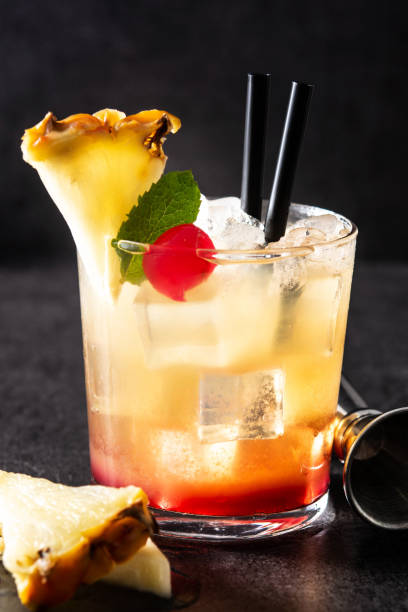 istock Cold mai tai cocktail in glass 1271158768