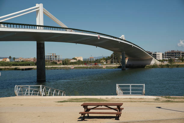 istock Bridge that crosses The Ebro Delta 1271166105