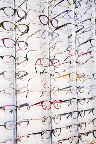 istock Glasses showcase in modern optic shop 1271170539
