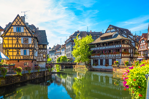 Strasbourg traditional half-timbered houses in La Petite France