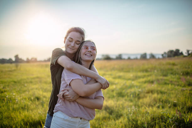 istock Happy female couple in nature 1271180598