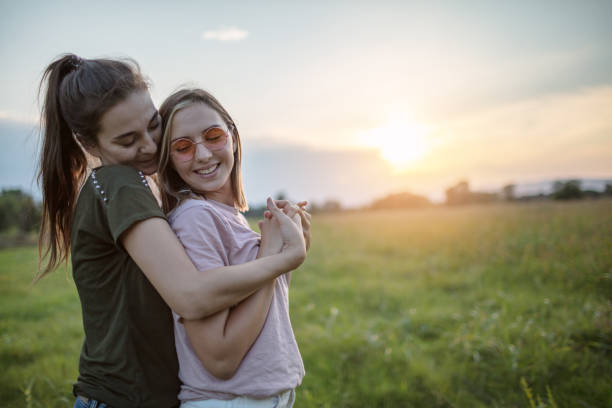 istock Happy female couple in nature 1271180793