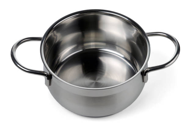 istock Small stainless steel cooking pot. 1271181931