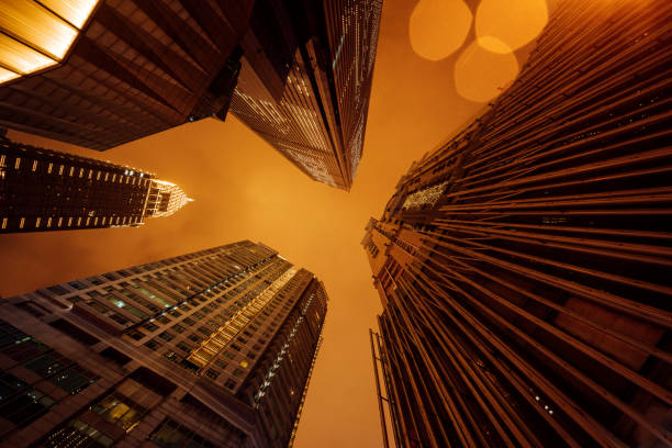 istock Skyscrapers in Chongqing, China at night 1271184953