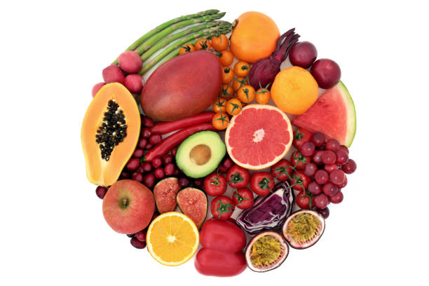 alimentos saludables altos en licopeno para reducir el colesterol - vegetable vitamin a tomato vitamin c fotografías e imágenes de stock