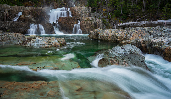 Myra Falls in Strathcona Provincial Park on Vancouver Island.