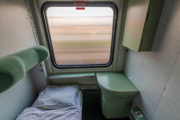 istock Single compartment in night fast train from Presov to Prague 1271186536