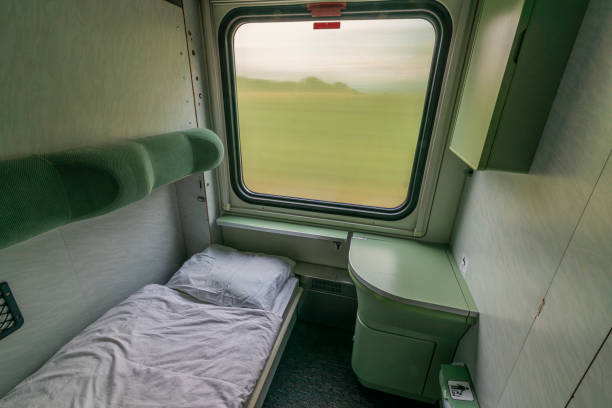 istock Single compartment in night fast train from Presov to Prague 1271186541