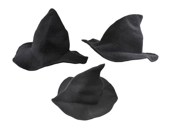 istock Witch wool hat isolated on white background. Halooween cloth. 1271187135