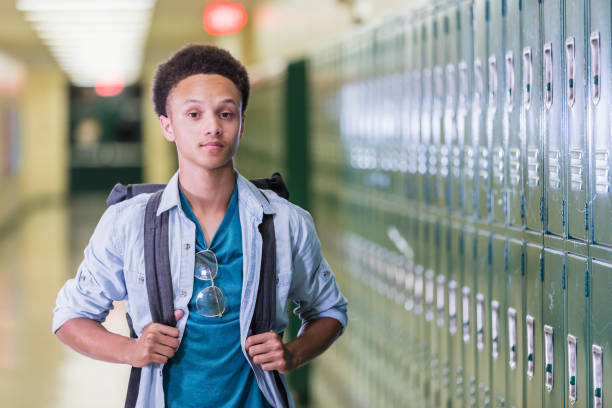 istock African-American high school student in hallway 1271187356