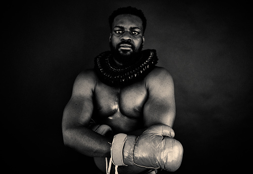 Boxing, sport, Fighter, dark, art, close-up, portrait, history, the past,