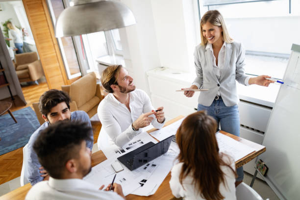 istock Presentation in consulting seminar about business strategy in office 1271190245