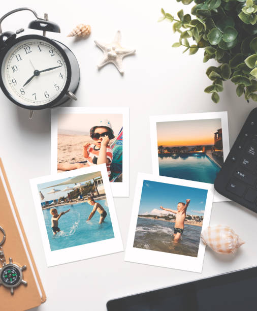 istock Printed photographs, photo lab concept, top view 1271195646