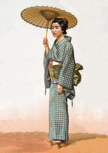 Ilustración de Mujer Con Sombrilla En El Vestido Tradicional Japonés Moda y  más Vectores Libres de Derechos de Anticuado - iStock