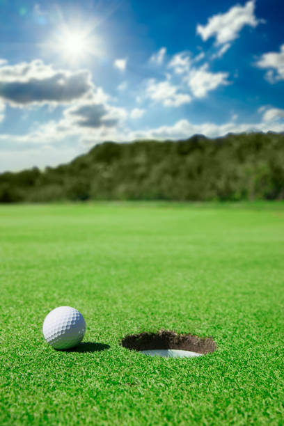 istock Golf Ball By Edge of Hole 1271199586