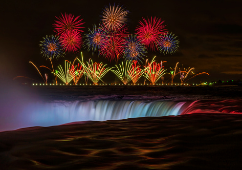 Fireworks on Niagara Falls