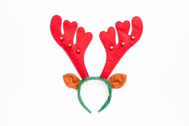 istock Christmas deer hat. Flat lay, top view Christmas concept 1271206252