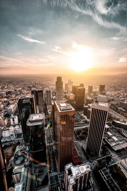istock Downtown Los Angeles seen from helicopter 1271209520