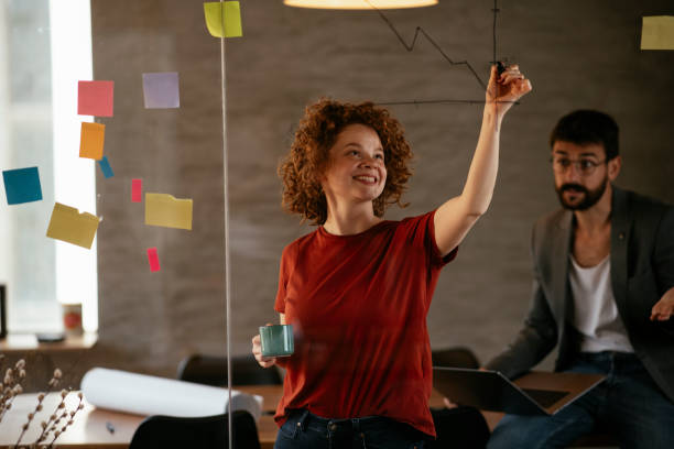 istock Beautiful businesswoman working on projects. 1271210038